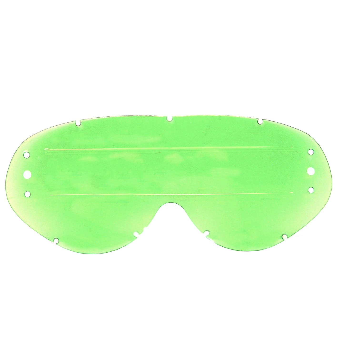 HYBRID ROLL OFF LENS GREEN RAISED STRIP, ANTI FOG, ANTI SCRATCH, LGR201R