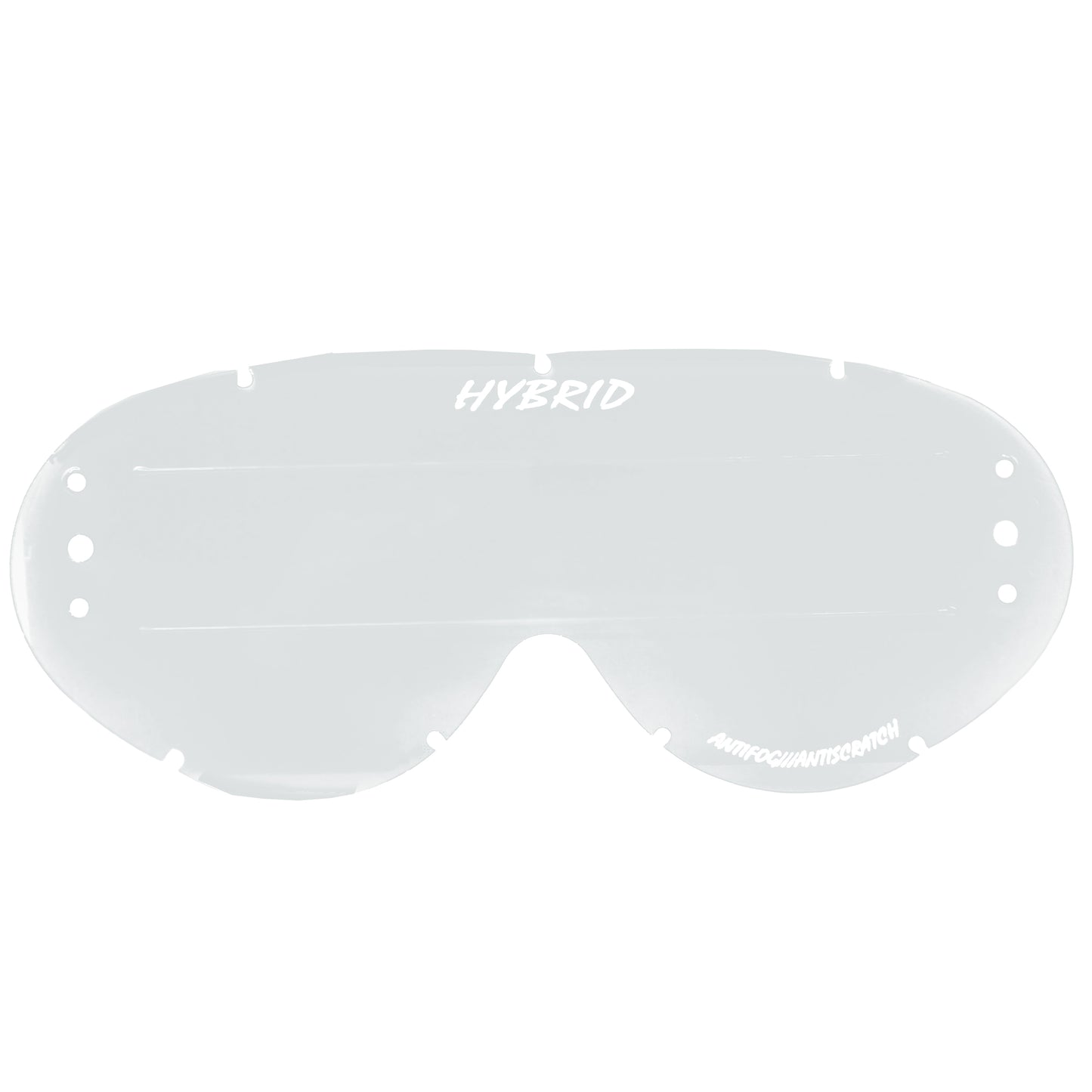HYBRID XL ROLL OFF LENS CLEAR RAISED STRIP, ANTI FOG, ANTI SCRATCH, LCR201RXL