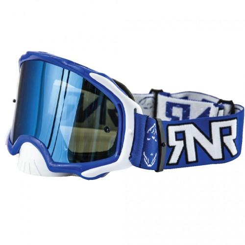 RNR PLATINUM TEAR OFF MIRRORED, BLUE GOGGLE, GAM44, TEAR OFF