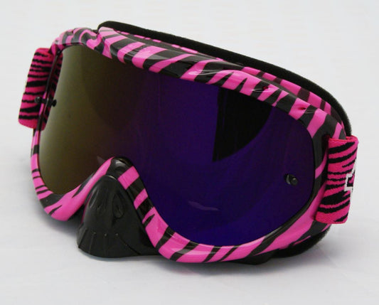 RNR HYBRID WILD PK/BK MIRRORED LENS, WILD PINK & BLACK GOGGLE, GH369M, MIRRORED LENS