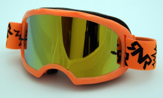 RNR COLOSSUS NEON ORANGE MIRRORED LENS, NEON ORANGE GOGGLE, GX66M, MIRRORED LENS