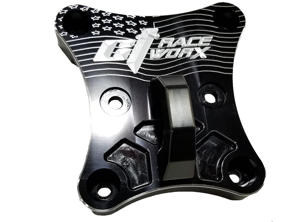 Maverick X3 Billet Proof Radius Rod Plate with Tow Ring - Durable billet aluminum radius rod plate featuring a tow ring, designed for enhanced performance and versatility in Can-Am Maverick X3 vehicles.