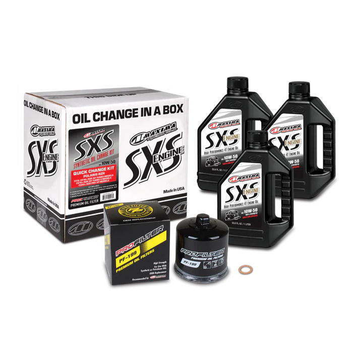 MAXIMA 10W50 POLARIS SXS UTV OIL CHANGE SERVICE KIT