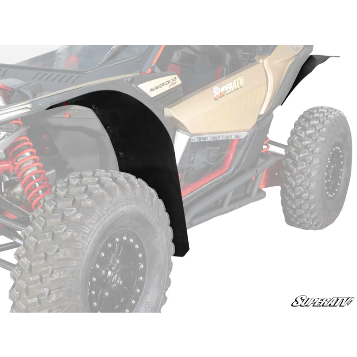 CANAM MAVERICK X3 LOW PROFILE WHEEL ARCH FENDER FLARES MUD GUARDS, SUPER ATV FF-CA-X3