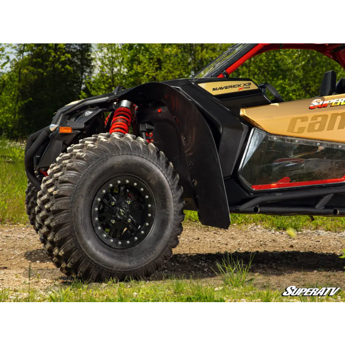 CANAM MAVERICK X3 LOW PROFILE WHEEL ARCH FENDER FLARES MUD GUARDS, SUPER ATV FF-CA-X3