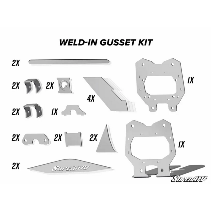 CANAM MAVERICK X3 WELD IN FRAME STIFFENER GUSSET KIT, SUPERATV WFG-CA-X3-01