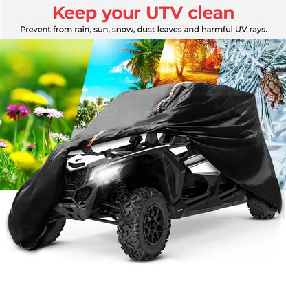 210D PU 4 Seat X3 Cover KEMIMOTO UTV Utility Vehicle Storage Cover For Can-Am Maverick X3 brp Maverick x3 Rain Protect Mud