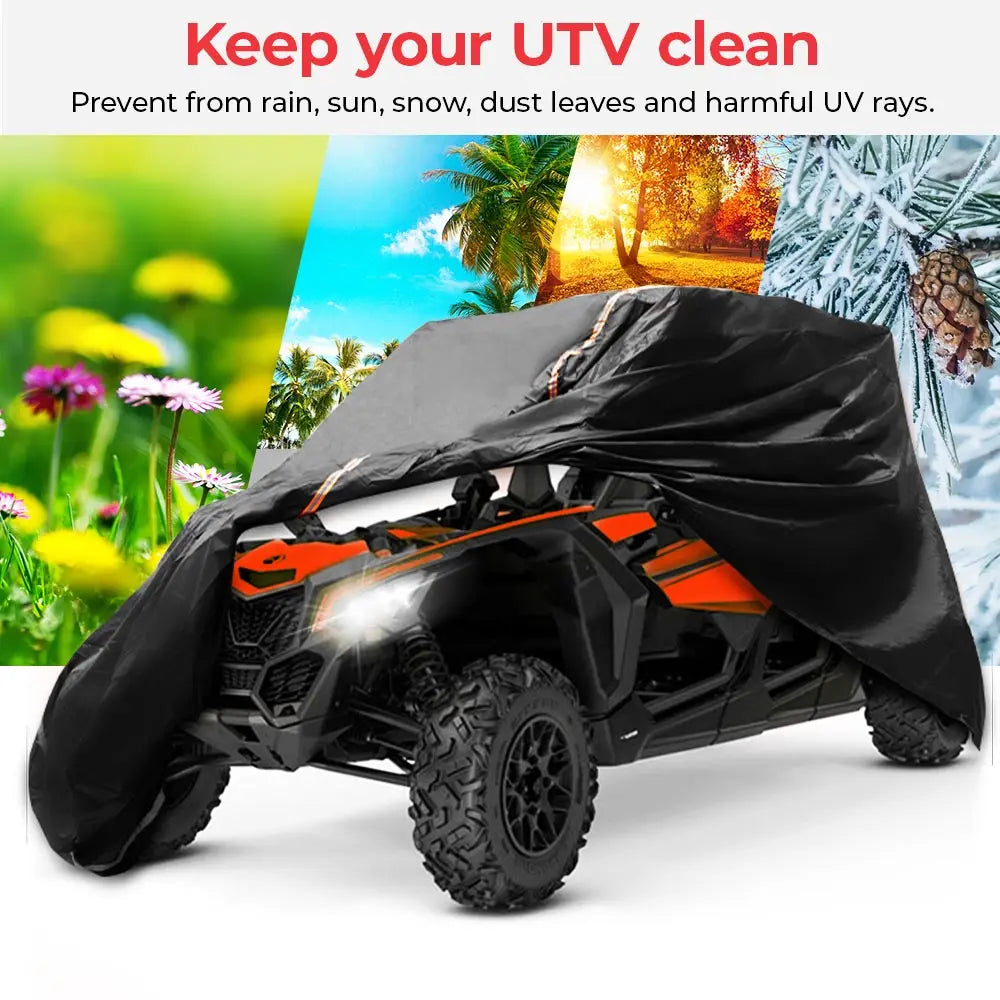 210D PU 4 Seat X3 Cover KEMIMOTO UTV Utility Vehicle Storage Cover For Can-Am Maverick X3 brp Maverick x3 Rain Protect Mud