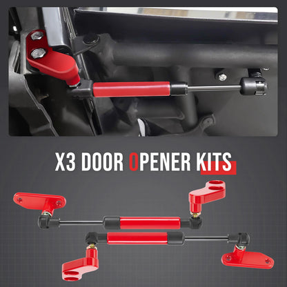 1/2 Pair KEMIMOTO UTV accessories Aluminum Anodized Door Opener Sets for Can-Am Maverick X3  Max R RR 2/4 doors 4x4 2017-2024