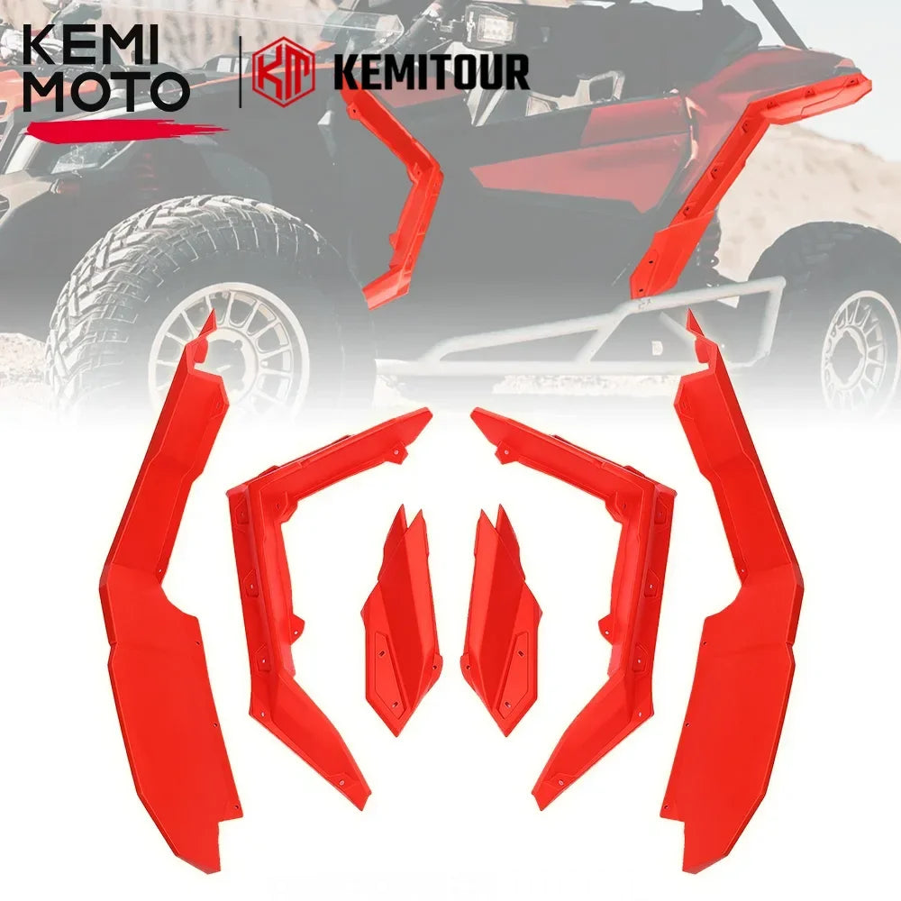 KEMIMOTO UTV Red Super Extended Fender Flares For Can Am Maverick X3 1000 Max R RR 4x4 XRC Turbo DPS 2017-2024 715002973