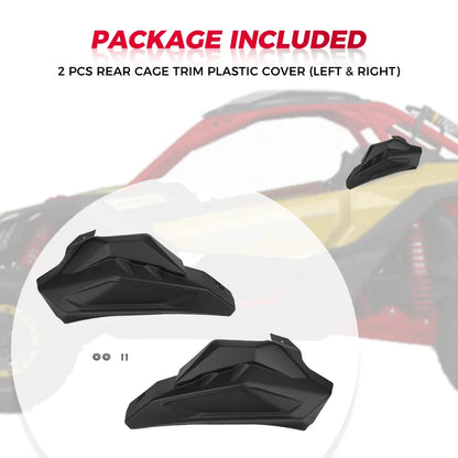 KEMIMOTO UTV LH & RH Rear Cage Trim Plastic Cover #705010335 #705010336 for Can-Am Maverick X3 Max R RR 4x4 XMR XDS 2/4 Doors