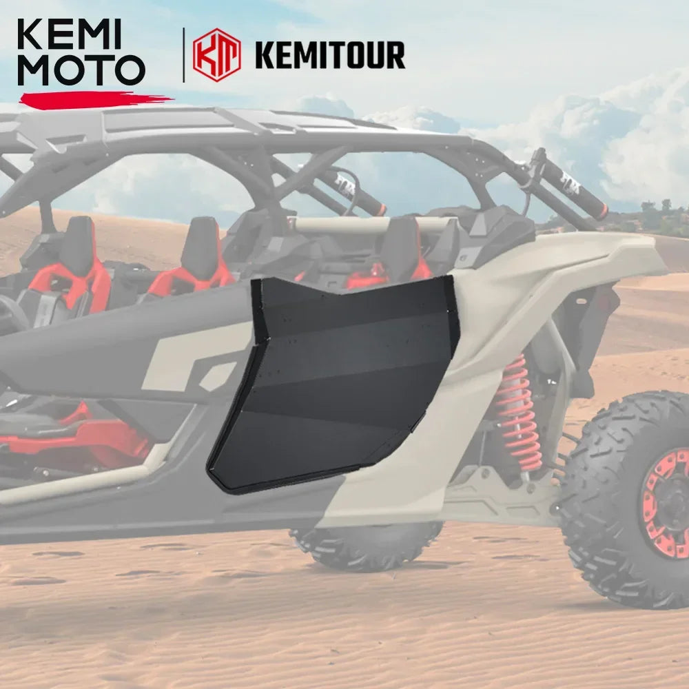 KEMIMOTO UTV Aluminum Rear Full Doors Compatible with Can-am Maverick X3 Max 4x4 XRS XDS DS RS XMR Turbo DPS 4 Doors 715004753