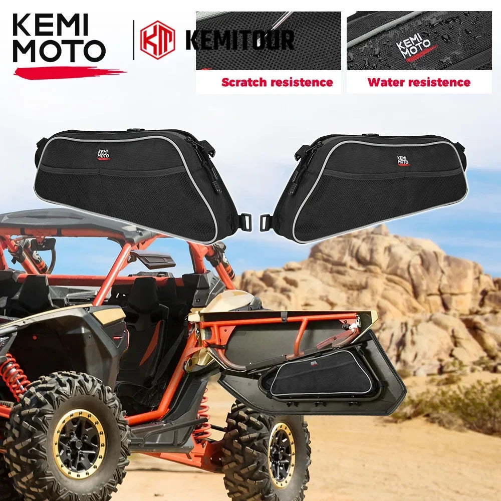 KEMIMOTO 1680D X3 UTV Lower Door Panel Storage Bag for Can-am Maverick X3 Max R RR 4x4 XMR XDS XRC XRS DS RS Turbo DPS 900 2017+