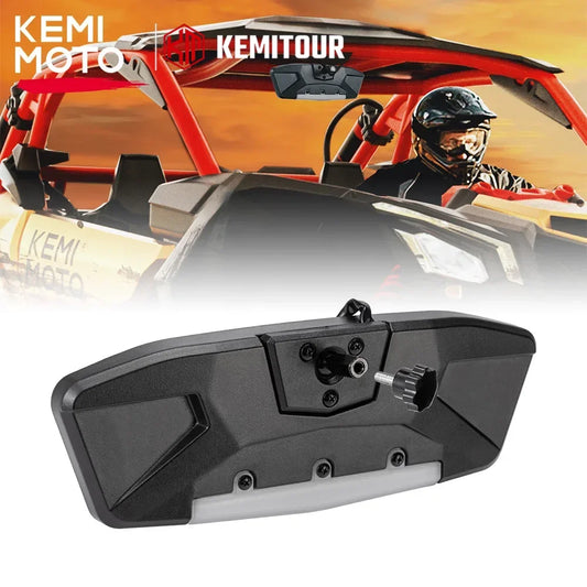 UTV Rear View Center Mirror w/ LED Light & Rocker Switch for Can Am Maverick X3 / X3 Max RS DS Turbo RR 2017-2024