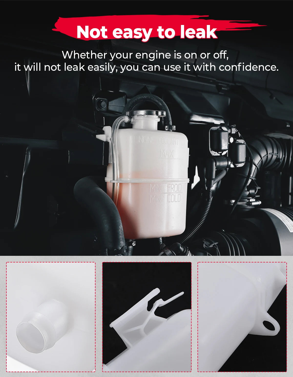 KEMIMOTO UTV Coolant Reservoir Tank Assembly for Can-am Maverick X3 Max Sport 1000 1000R Trail Commander Defender Spyder Traxter