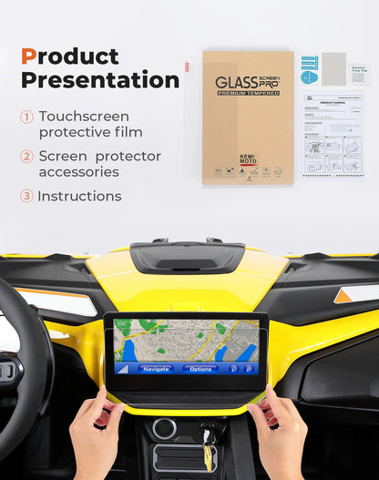 Screen Protector UTV For Can-Am Maverick R 2024+ For Ski-Doo 2023+ Color Touch Screen Scratch Resistant Glass Protective Film