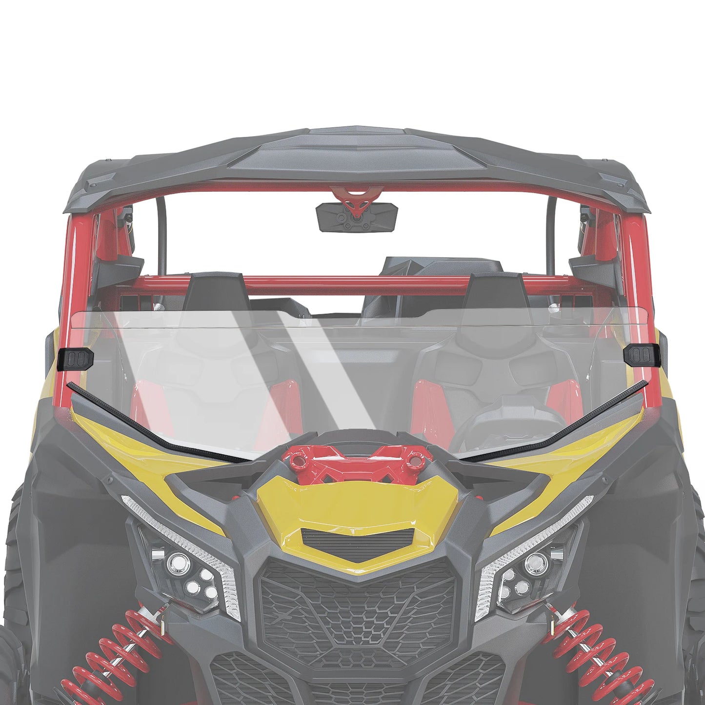 UTV Half 1/2 49.2" Front Windshield Windscreen w/ free Wiper for Can Am Maverick X3 MAX R RR 4x4 XMR XDS Turbo DPS 2017-2024