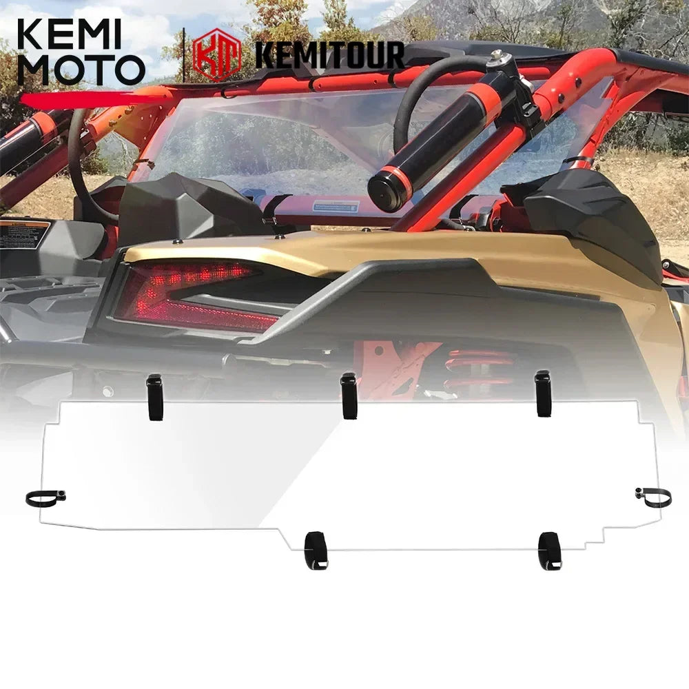 For Can-am Maverick X3 Max Turbo R RR 4x4 XMR XDS XRC XRS X DS RS 715006387 Clear Rear Windshield UTV PC Back Window 2017-2024