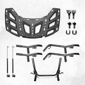 UTV KEMIMOTO LinQ Pivoting Spare Tire Cargo Luggage Rear Rack Kit for Can-am Maverick X3, MAX 2/4 Doors 715002881 715003439