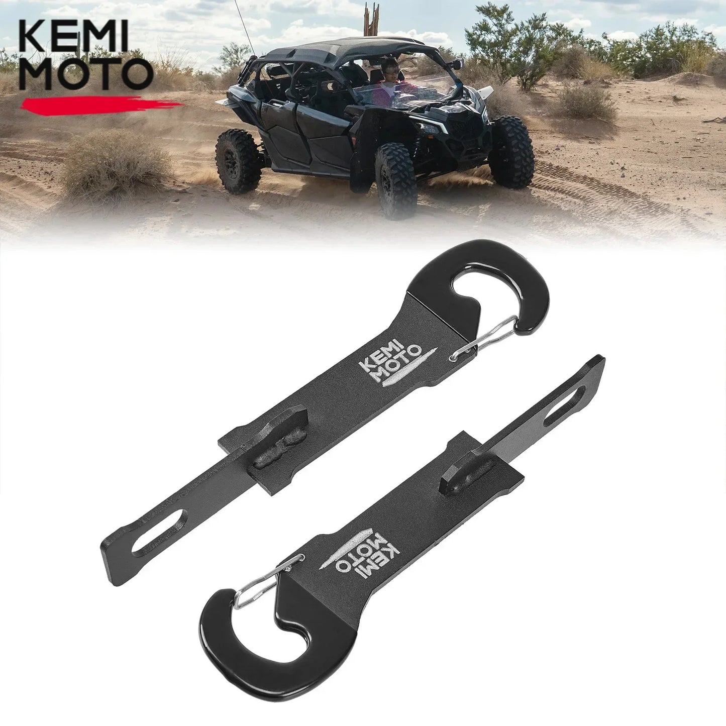 KEMiMOTO 2pcs 7" Anti-Rust Easy Door Latches Vent Extender for Enhanced Airflow Compatible with Can-Am X3 Defender HD8 Universal