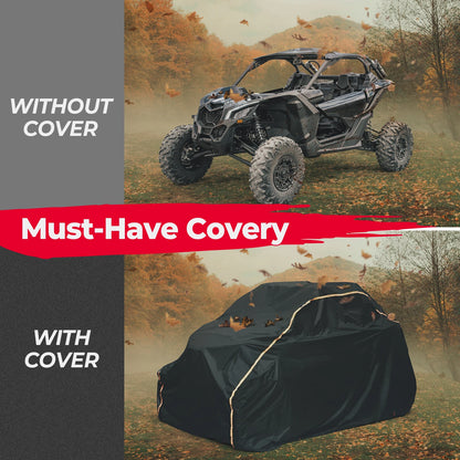 KEMIMOTO Universal UTV Utility Vehicle Storage Cover for Can Am Maverick X3 R RR 4x4 XMR XRC XDS Turbo DPS 2-Doors 2017-2024