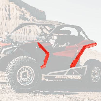 KEMIMOTO UTV Red Super Extended Fender Flares For Can Am Maverick X3 1000 Max R RR 4x4 XRC Turbo DPS 2017-2024 715002973