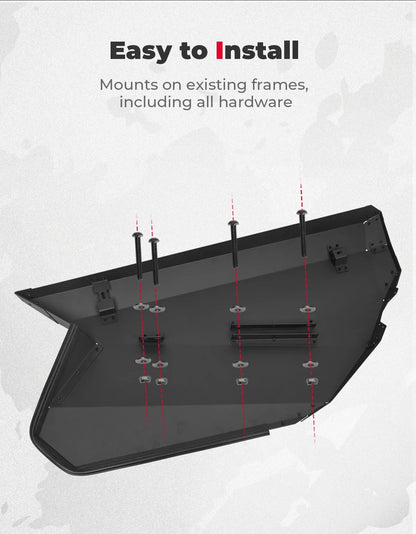Aluminum Heavy Duty Front Full Hard Door Panels Inserts #715004732 Compatible with Can-Am Maverick X3 MAX 2017-2023 2/4 Doors