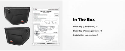Door Bag Water-resistant EVA 1680D Oxford Cloth Front Storage For Can-Am Maverick X3, X3 MAX 2017-2024 5.8L Scratch-resistant