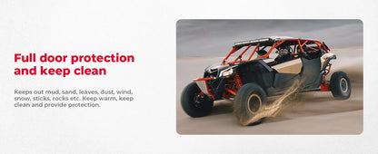 KEMIMOTO UTV Aluminum Rear Full Doors Compatible with Can-am Maverick X3 Max 4x4 XRS XDS DS RS XMR Turbo DPS 4 Doors 715004753