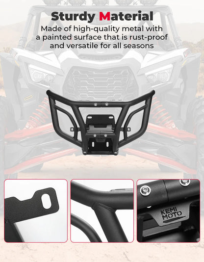 UTV Metal Front Bumper w/ Spotlight Mountable 715002878 for Can-am Maverick X3 Max R RR 4x4 XMR XDS XRC XRS DS RS Turbo DPS 900