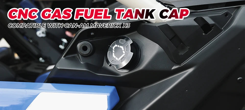 UTV Aluminum Alloy Black CNC Cap Fuel Tank Cover for Can-am Maverick X3 Defender Maverick Max Sport Trail 2018+ 2/4 Doors