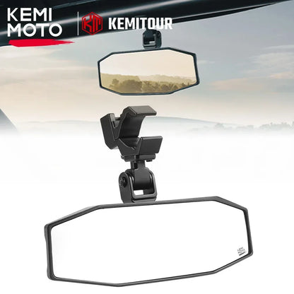 KEMIMOTO UTV 1.5-2" Center Rearview Mirror Compatible with Polaris RZR Ranger 800 1000 XP 900 for CFMoto for Can Am Maverick X3