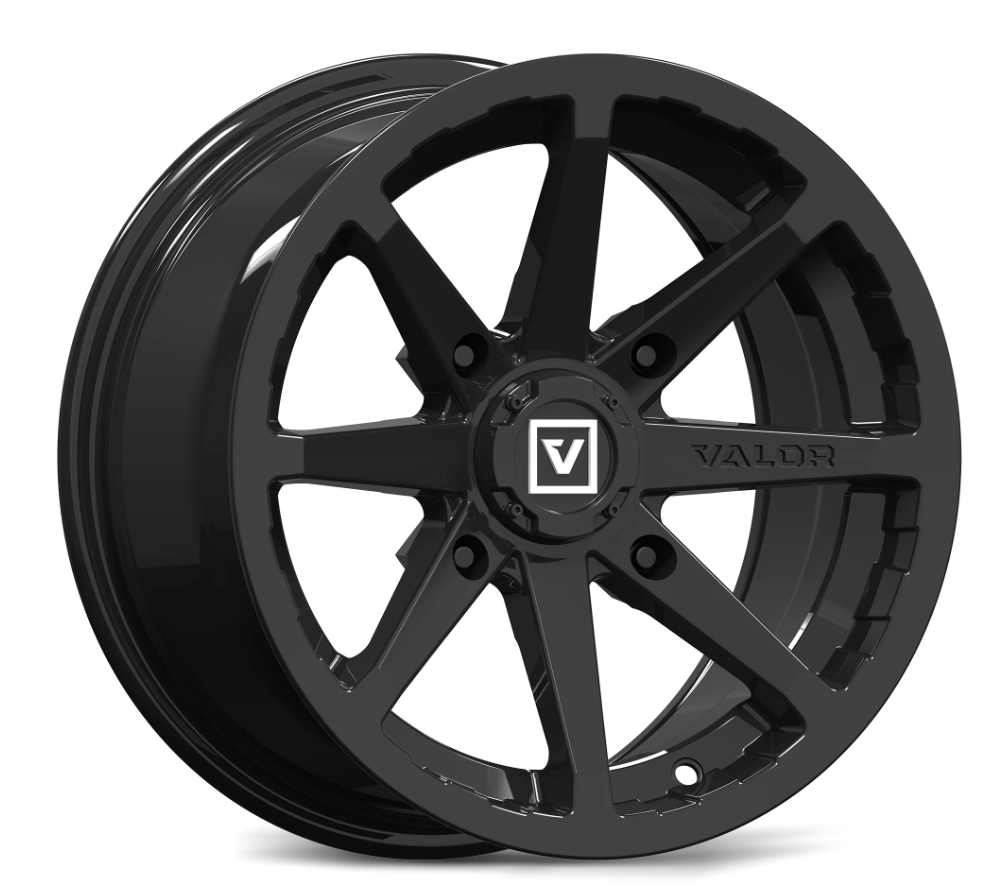 V01 14X7 +15MM 4X110 GLOSS BLACK