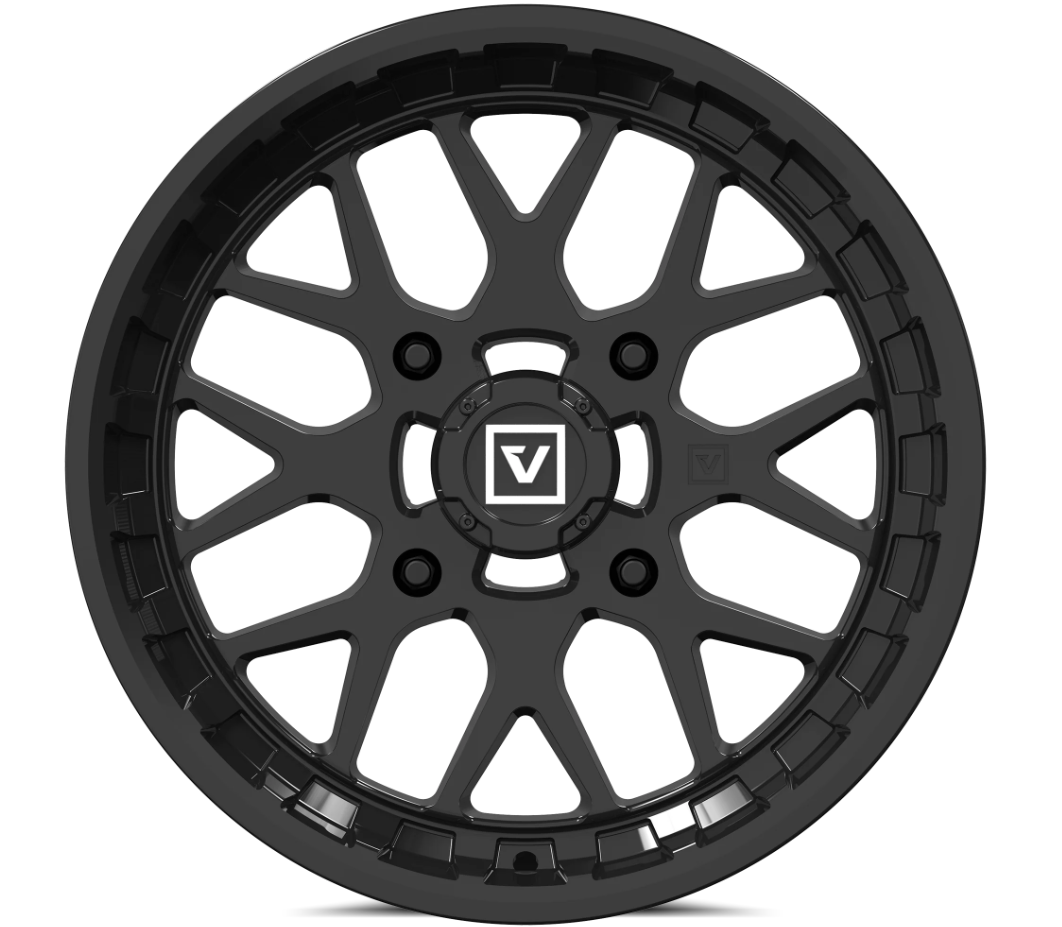 V03 14X7 +25MM 4X137 GLOSS BLACK