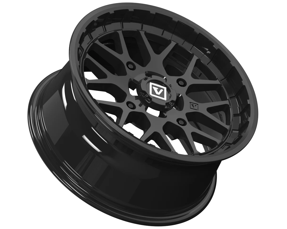 V03 14X7 +25MM 4X110 GLOSS BLACK