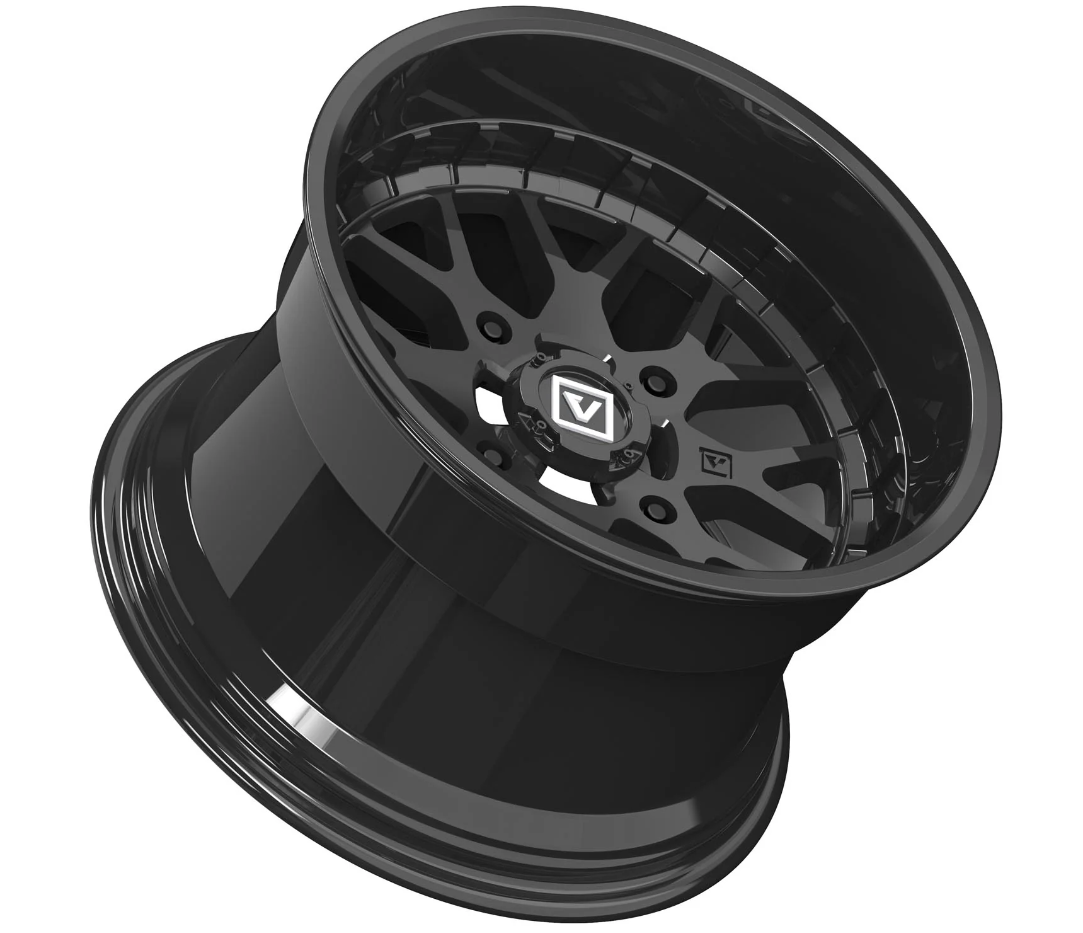 V03 14X7 +25MM 4X137 GLOSS BLACK