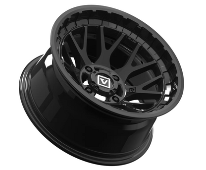 V03 14X7 +25MM 4X110 GLOSS BLACK