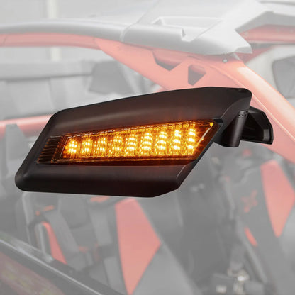 for Can-am Maverick X3 MAX X DS Turbo R Maverick Max 1000 Maverick X3 UTV KEMIMOTO rearview mirror w/ LED turning light