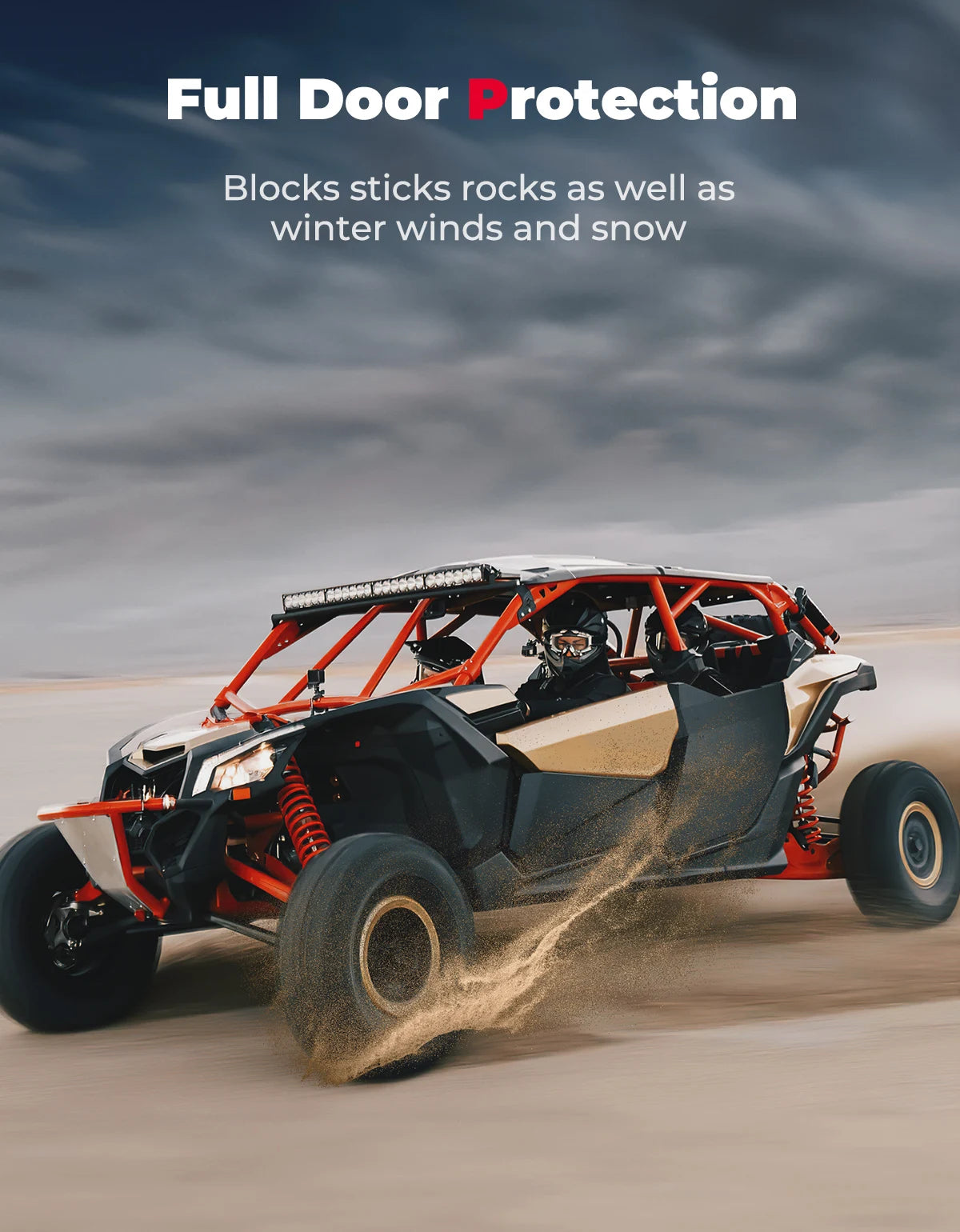 KEMIMOTO UTV Aluminum Rear Full Doors Compatible with Can-am Maverick X3 Max 4x4 XRS XDS DS RS XMR Turbo DPS 4 Doors 715004753