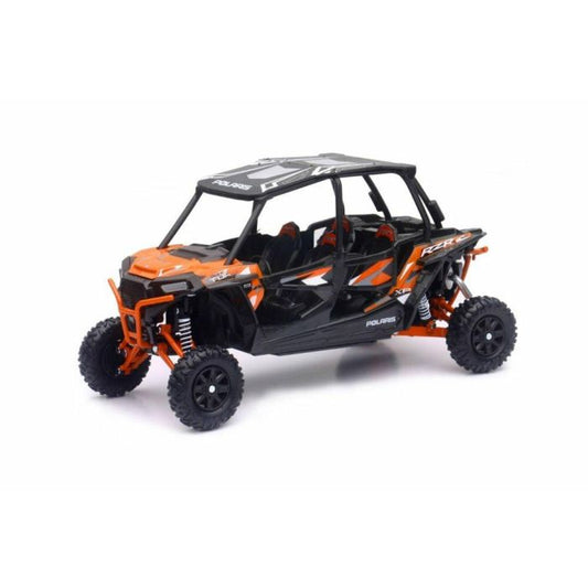 MODEL DIE CAST POLARIS RZR XP4, TURBO EPS, ORANGE & BLACK, SCALE 1:18