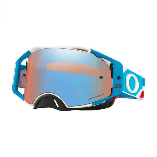 OAKLEY AIRBRAKE CHASE SEXTON MX, RED/WHITE/BLUE, OO7046-C6, PRIZM SAPPHIRE LENS OA OO7046-C6