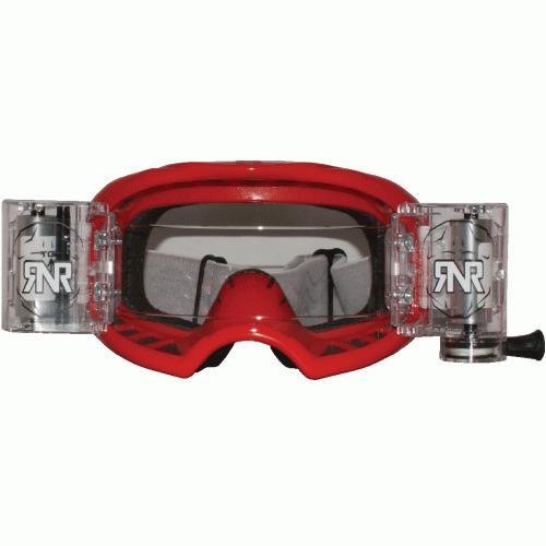 RNR COLOSSUS RED WVS 48mm, RED GOGGLE, WIDE VISION SYSTEM, GXX45, ROLL & TEAR OFF