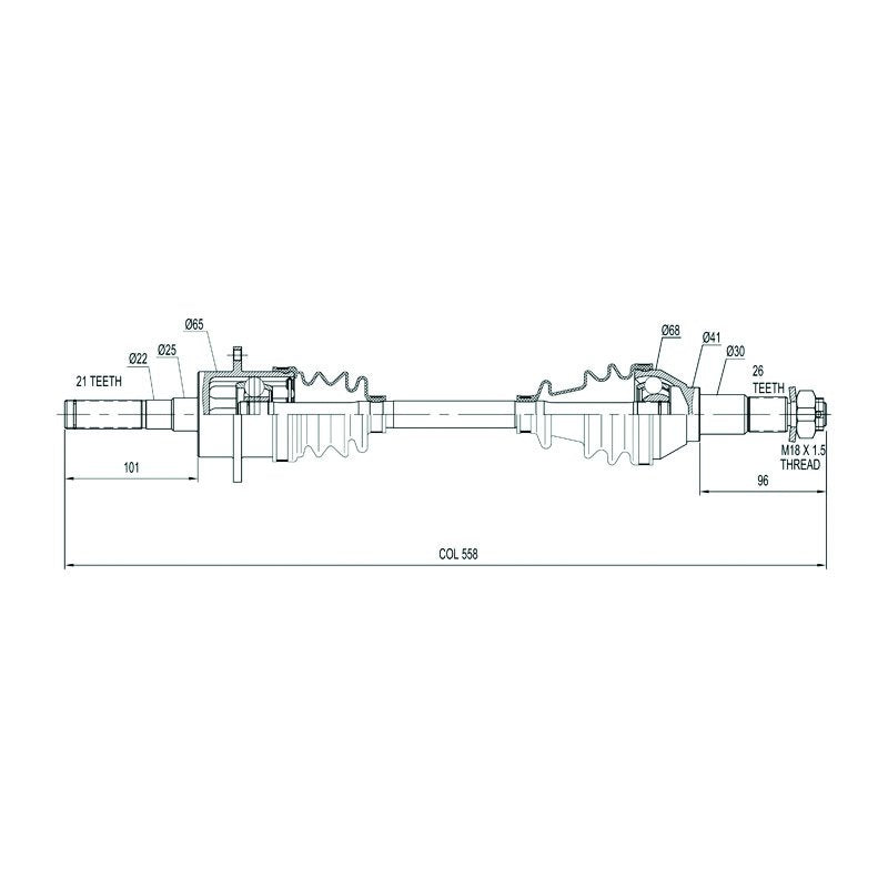 CV Shaft | Can-Am Outlander G1 / Renegade | Front R/H