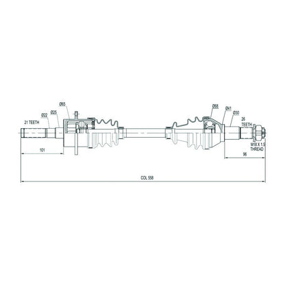 CV Shaft | Can-Am Outlander G1 / Renegade | Front R/H